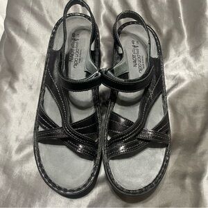 Naot Leather Footbed Sandals